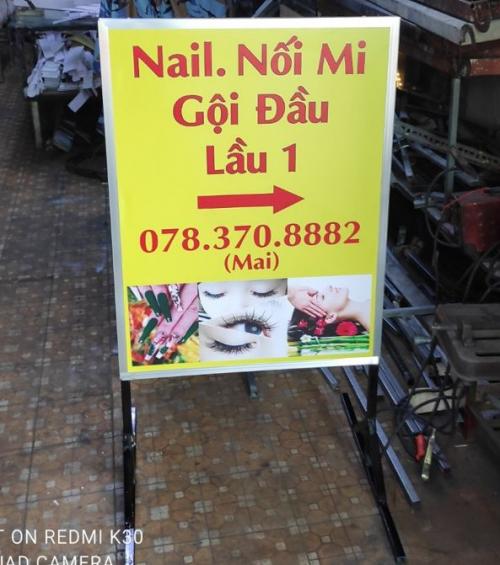 Bảng hiệu bạt hiflex 2 mặt - có chân