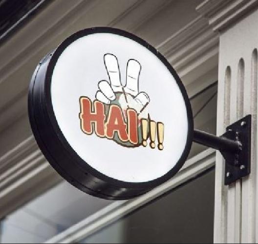 Hộp đèn mica hút nổi tròn