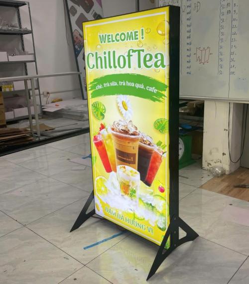 Hộp Đèn Quảng Cáo 2 Mặt – Viền Nhôm Đẹp, Giá Bình Dân