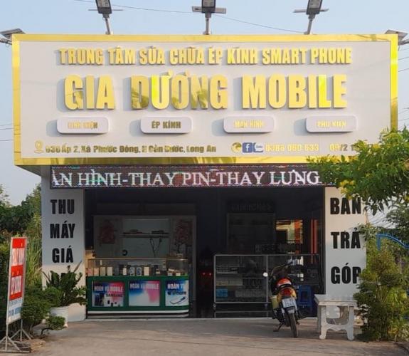 làm bảng hiệu của hàng điện thoại nền chất liệu alu, chữ alu gương