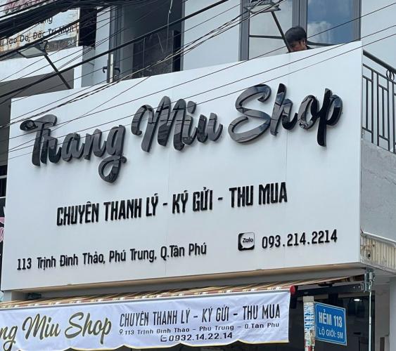 biển hiệu shop thời trang, chữ mica không đèn giá bình dân