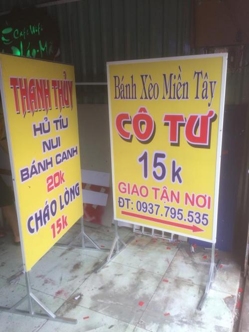 bảng hiệu đứng 2 mặt giá rẻ