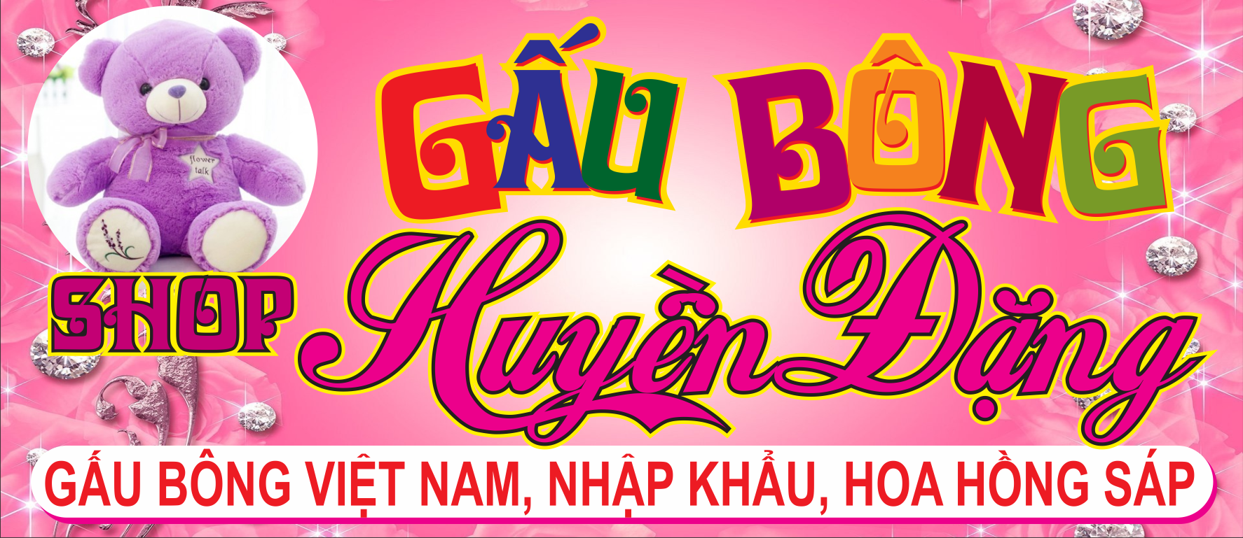 shop gấu bông Huyền Đặng chuyên sỉ và lẻ gấu bông + hoa hồng sáp 