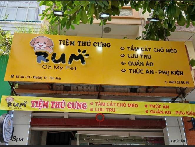 Bảng Hiệu Thú Cưng Nền Vàng - Chữ Mica Đẹp, Giá Bình Dân