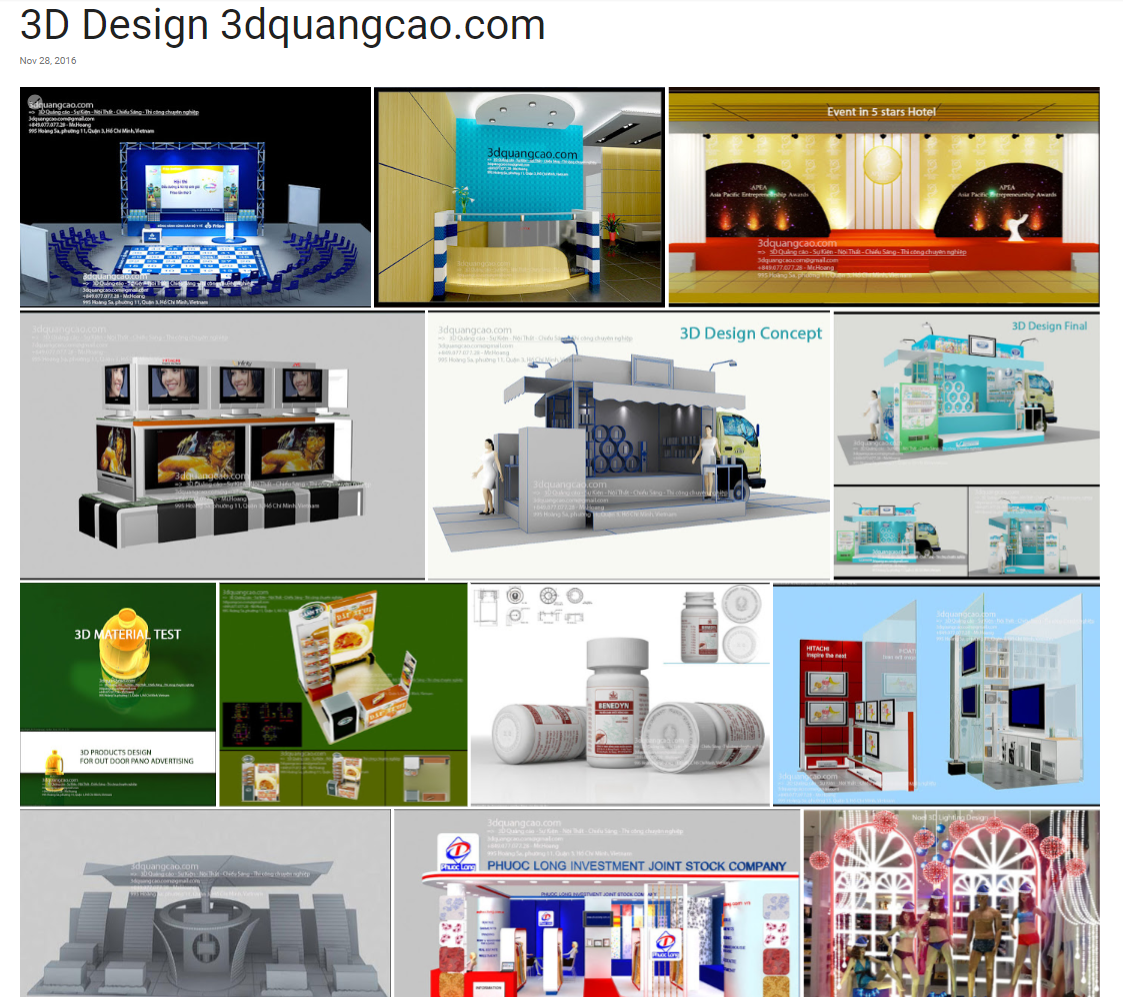3D thiết kế gian hàng hội chợ